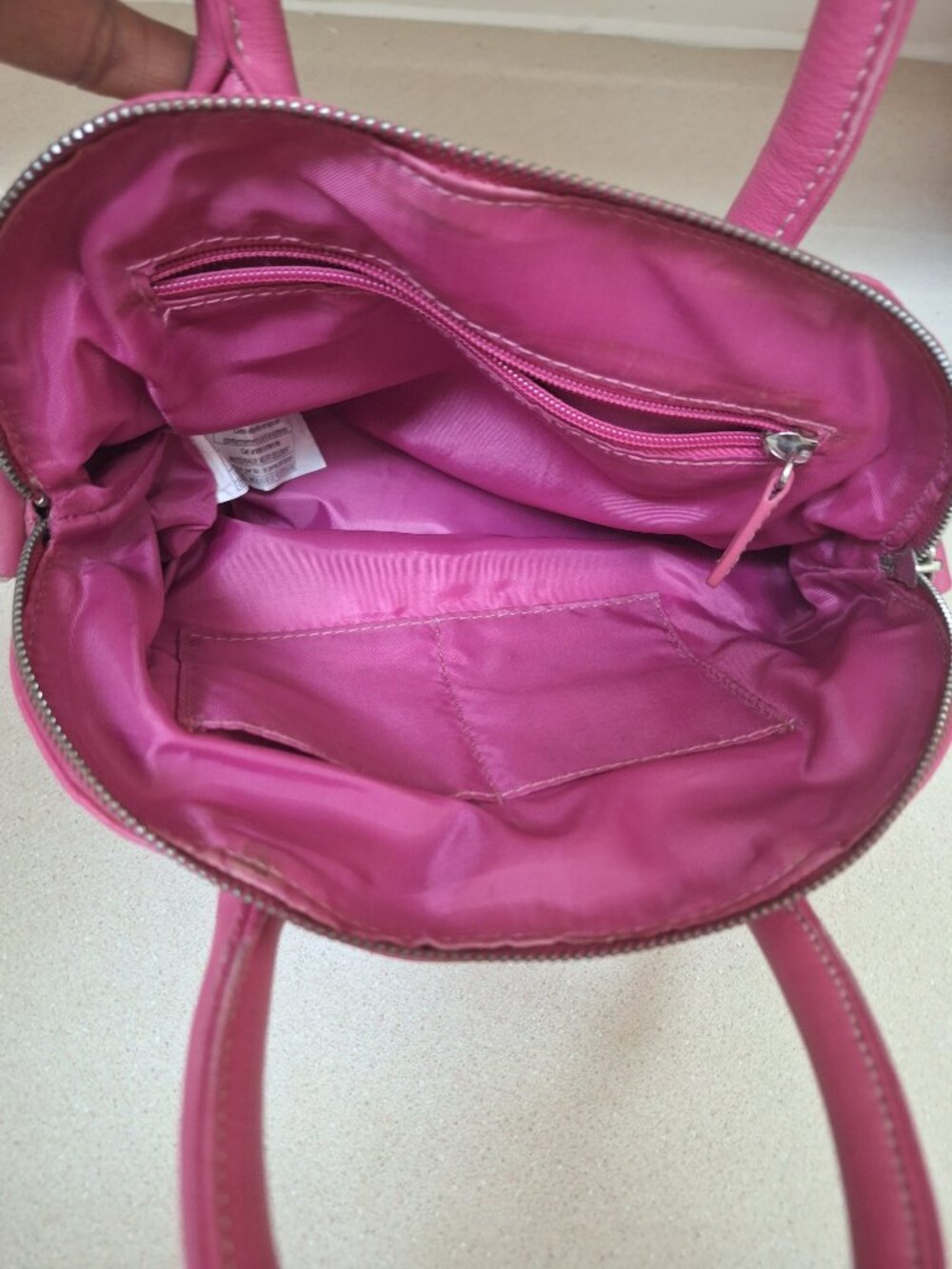 PINK LEATHER BAG. - Picture 4 of 5